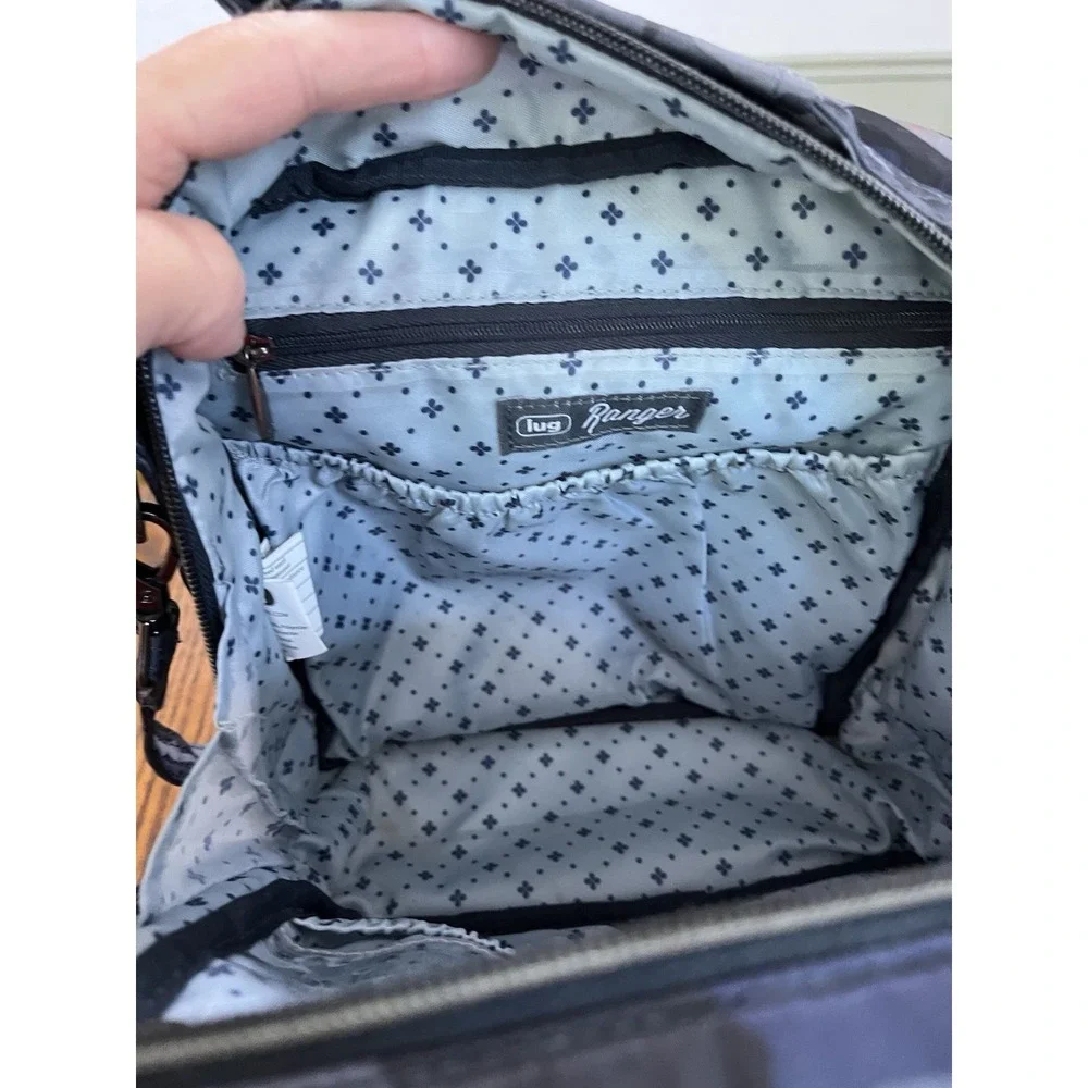 Lug Ranger Convertible Crossbody Bag And Rodeo Wallet Wristlet Camo Navy Blue